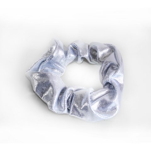 Scrunchie Prateado Brilhante